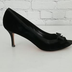 Ann Taylor Black Peep Toe Pumps